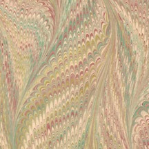 Hand Marbled Paper Butterfly Pattern in Chartreuse and Red Multi ~ Berretti Marbled Arts